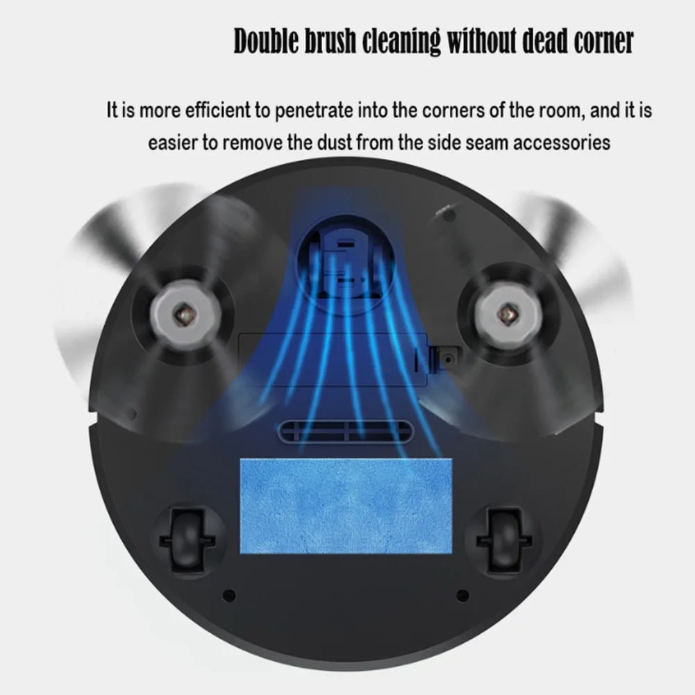 3-in-1 Smart Robot Vacuum Cleaner – Auto Sweep, Mop & Suction USB Rechargeable