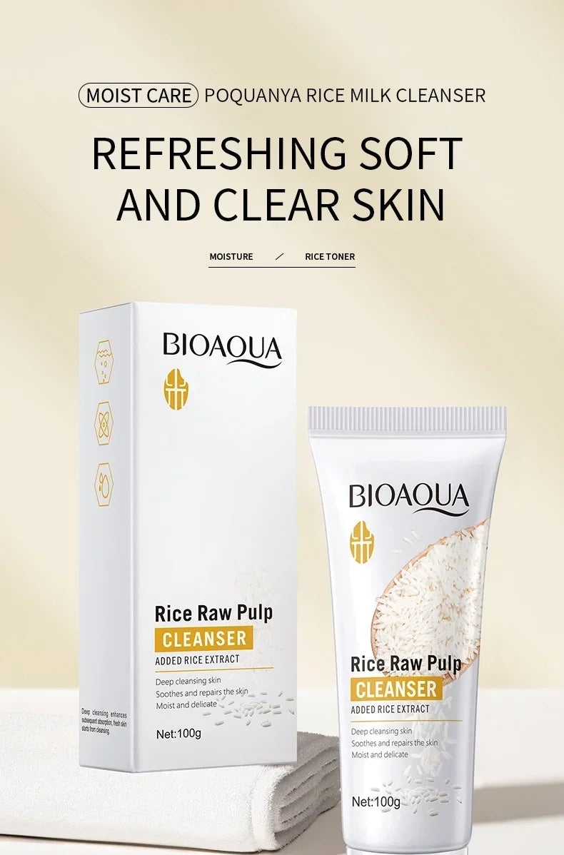 BIOAQUA Rice Cleanser Oil Control Moisturizing Foam