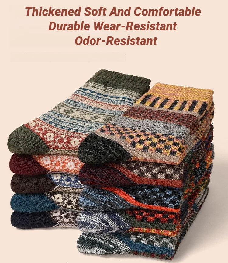Men's Retro Winter Knit Socks