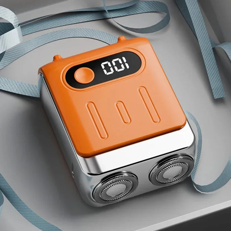 HAOYUNMA R20 Mini Electric Shaver – LED Display, Magnetic Blade, Waterproof, 120-Min Runtime