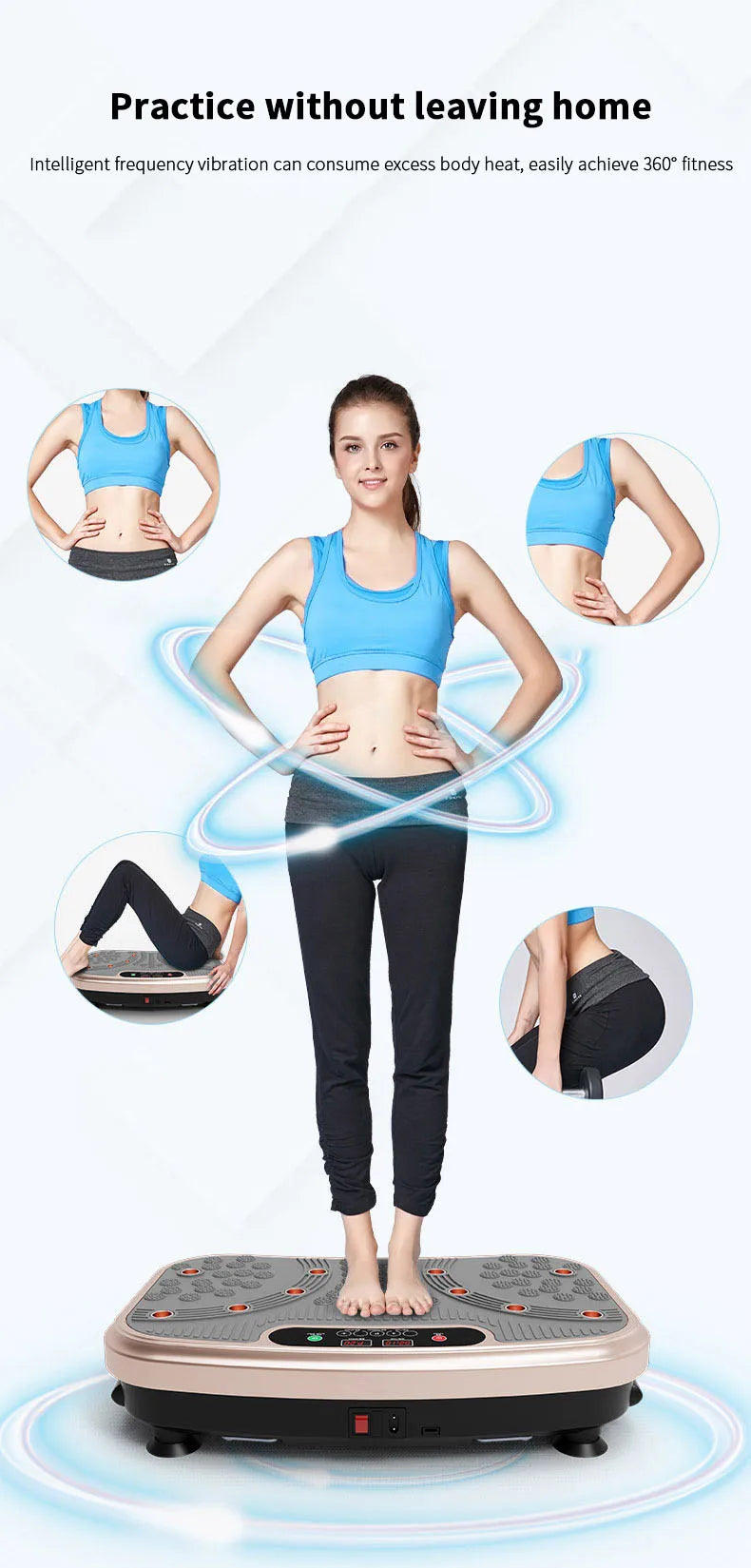 Crazy Fit Whole Body Vibration Plate Machine — Home Cardio & Weight Loss Fitness Platform