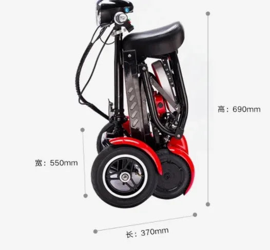 4-Wheel Mobility Scooter for Seniors, Foldable Electric Wheelchair