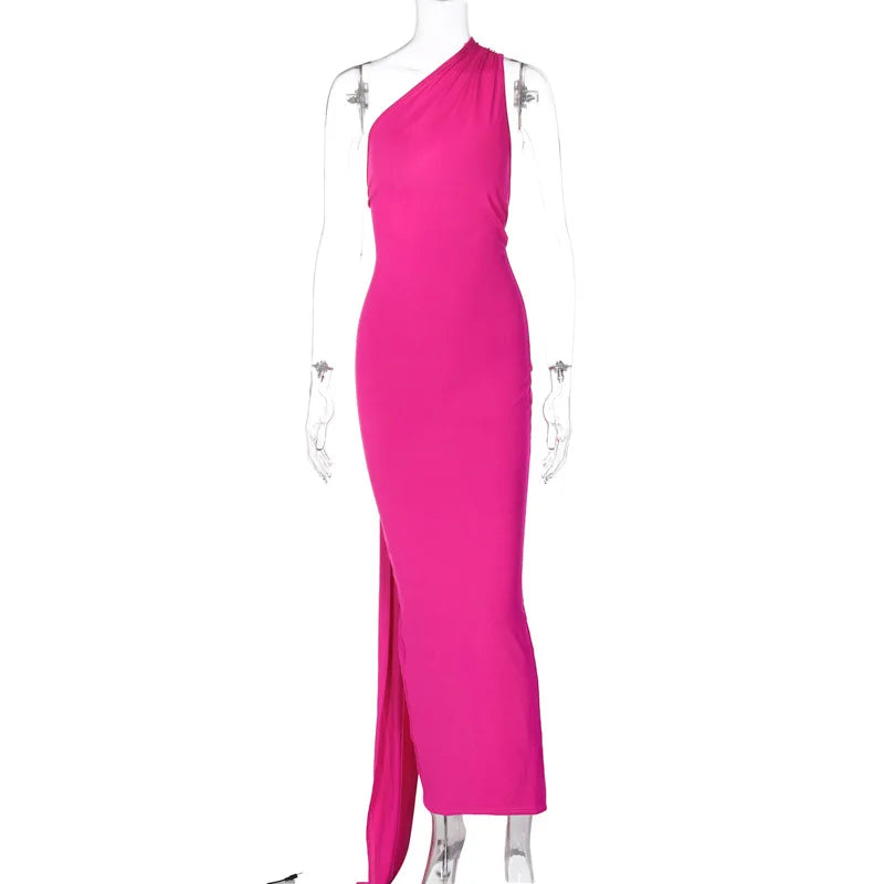 Backless Ruched Slim Bodycon Maxi Dress — Elegant Formal Wedding Guest Evening Dress