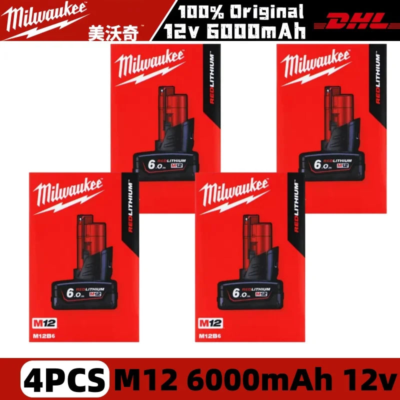 Milwaukee M18 6Ah Replacement Battery – 18V Lithium-Ion Rechargeable for M18 Cordless Power Tools