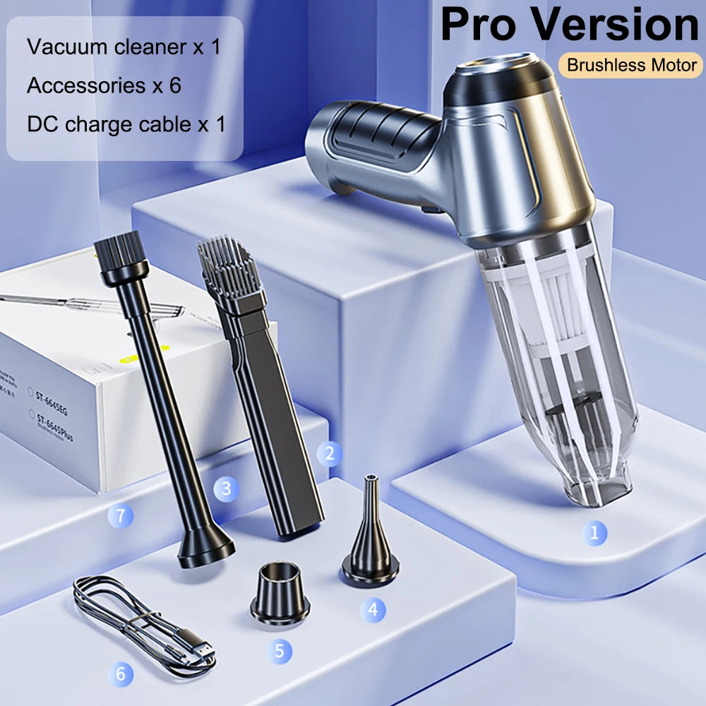 Wireless Car Vacuum Cleaner – 95000PA Strong Suction Handheld Mini Blower for Car & Home