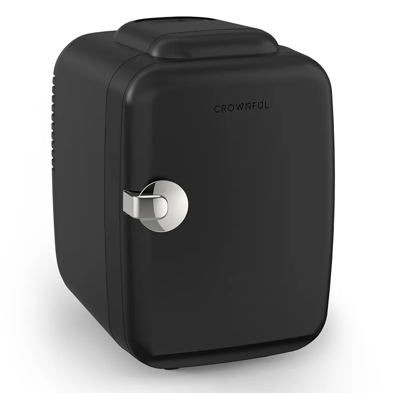 Crownful 4L Mini Multifunction Refrigerator — 120V Electric Portable Beauty Cooler & Warmer for Home, Car, Camping & Travel