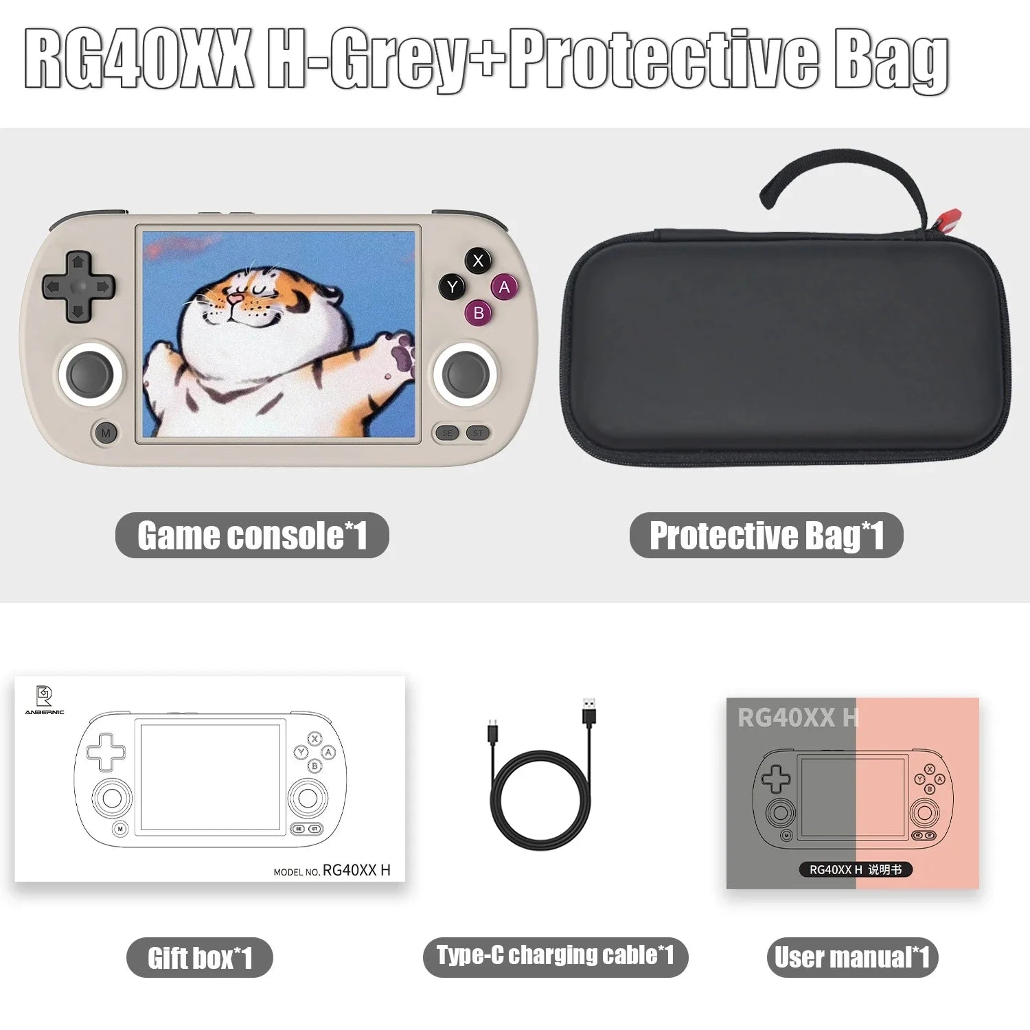 ANBERNIC RG40XX H Handheld Retro Game Console — WiFi & BT