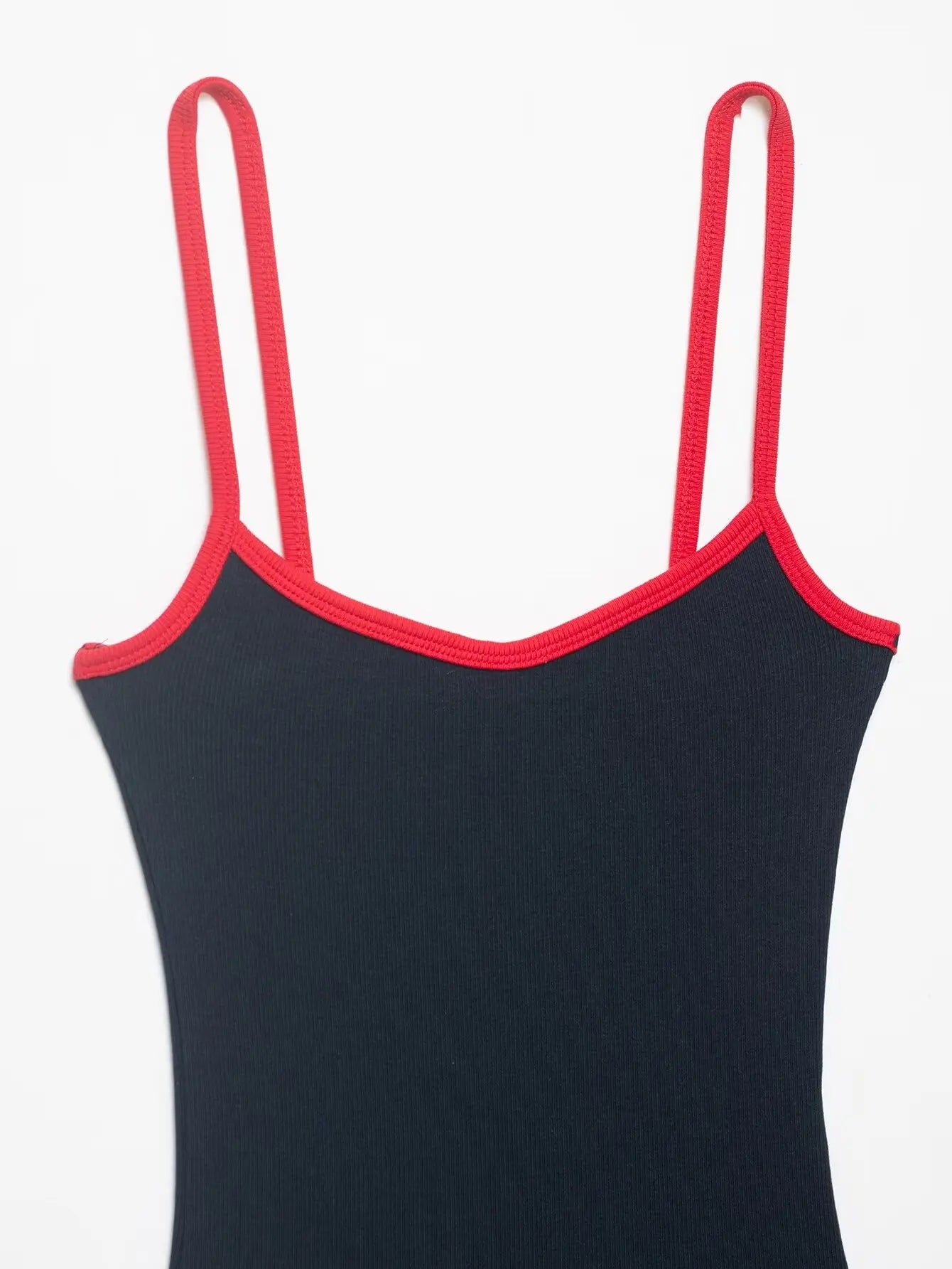 Women's Color-Blocked Strap Jumpsuit – Round Neck Cotton Blend Casual Romper 2026