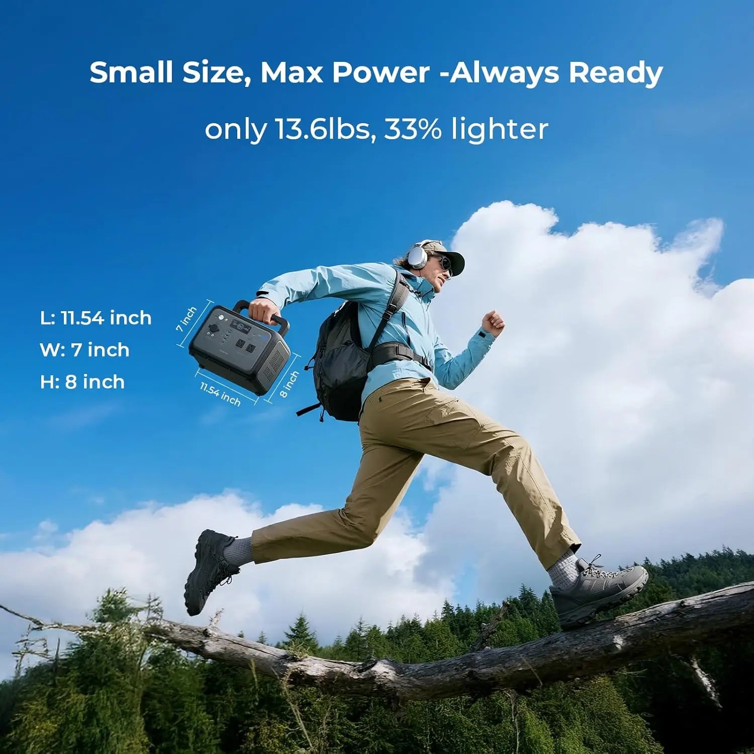 OUKITEL P800E Portable Power Station — 800W 512Wh LiFePO4 Solar Generator for Home Backup & Camping