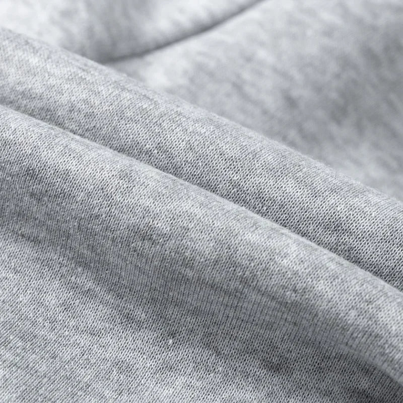 Men's Boston Print Hoodie & Velvet Sweatpants Set – Warm Autumn Winter Tracksuit