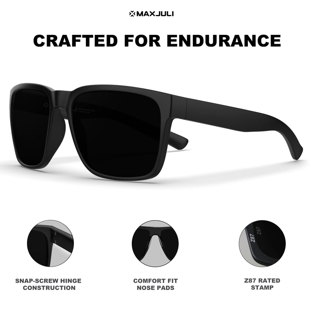 MAXJULI Z87 Oversized UV400 Sunglasses — Wide Fit