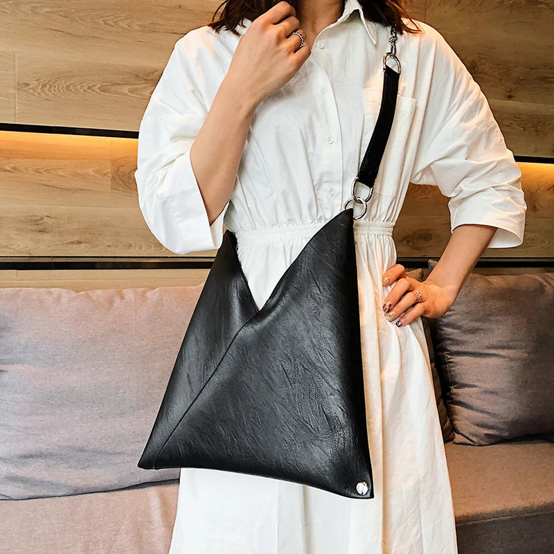 Luxury PU Leather Tote Bag – Large Capacity Chain Shoulder Bag for Women