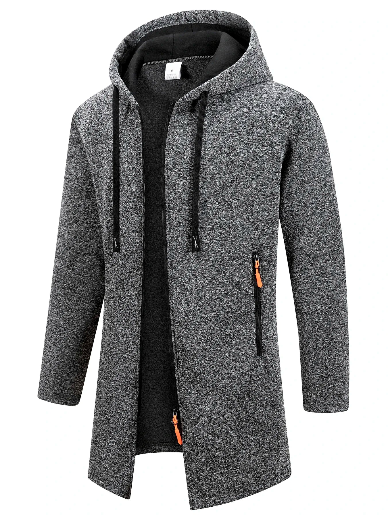 Men's Fleece Zip-Up Hoodie Jacket – Warm Knit Outerwear, S–3XL, 6 Colors