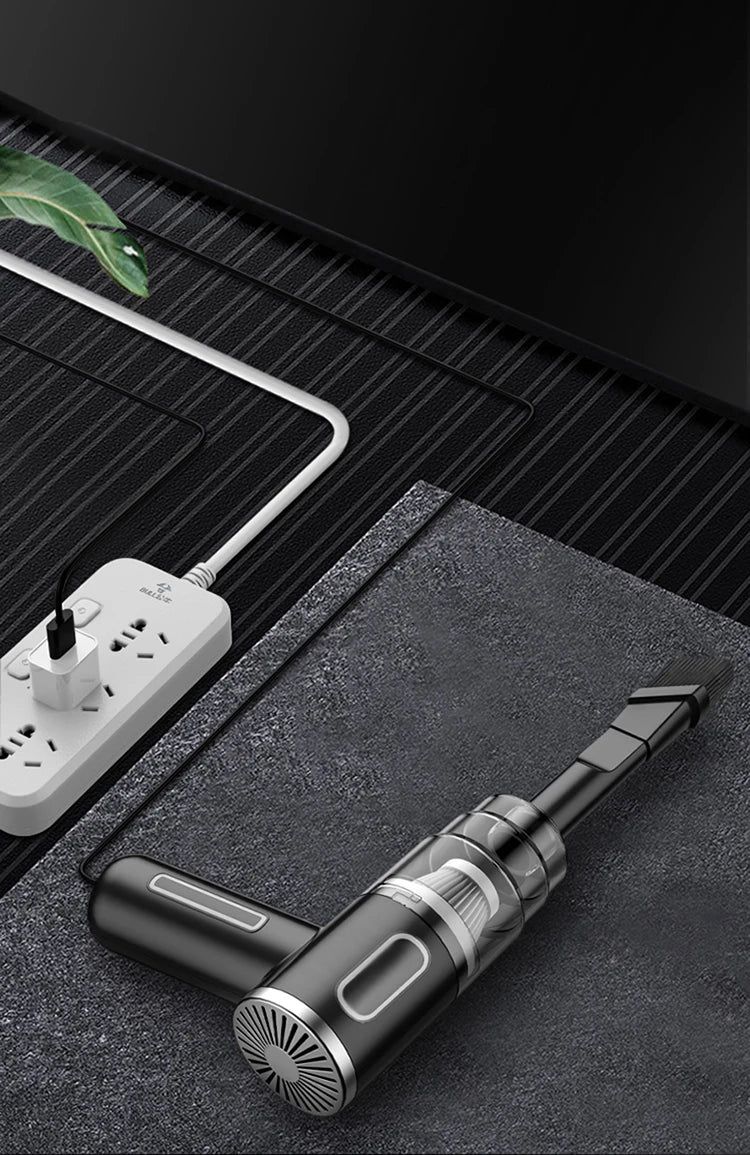 ABS Portable Wireless Car Vacuum Cleaner — Powerful Mini Cleaning Machine for Home, Carpet & Car