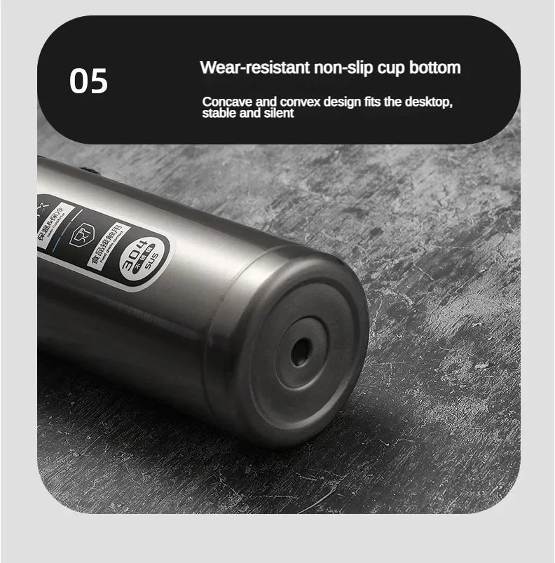 Stainless Steel Thermos Bottle with LED Temperature Display – 500ml–1L Vacuum Flask