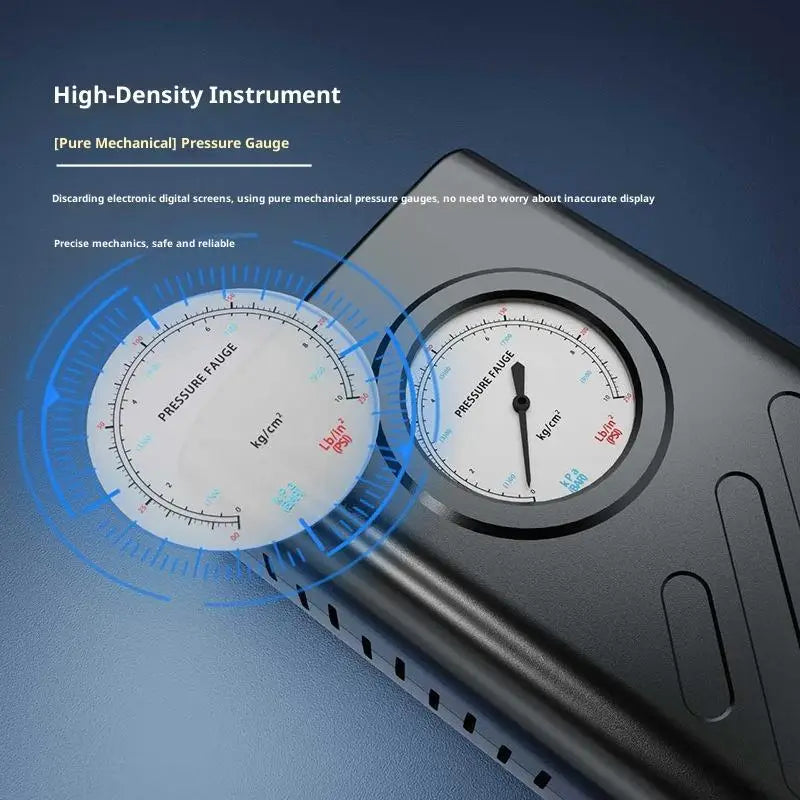 Cordless Tire Inflator with Pointer Pressure Gauge
