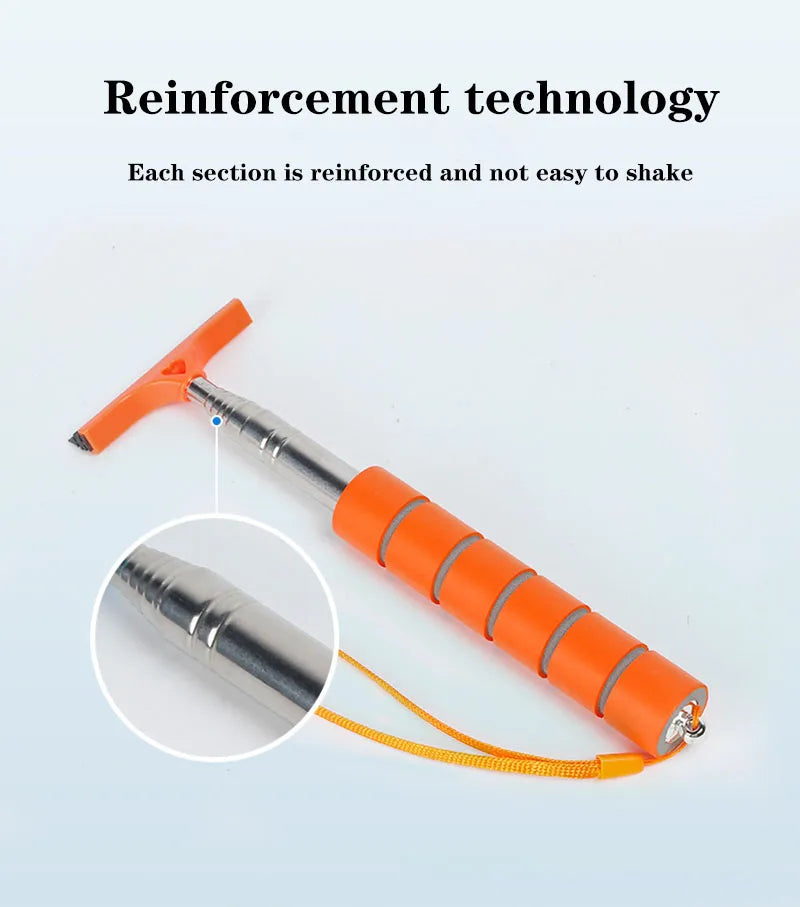 Telescopic Car Rearview Mirror Wiper & Window Cleaning Brush – 21–98cm, 5 Colors