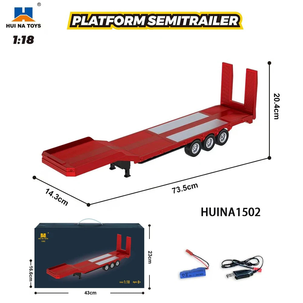 HUINA 1501 1/18 Scale 770S Alloy RC Engineering Tractor Truck with Light & Sound