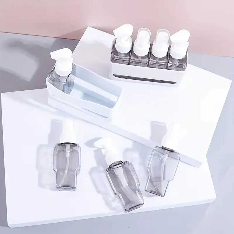 4-in-1 TSA-Approved Leak-Proof Refillable Travel Toiletry Bottles Kit – Airplane Carry-On Accessories