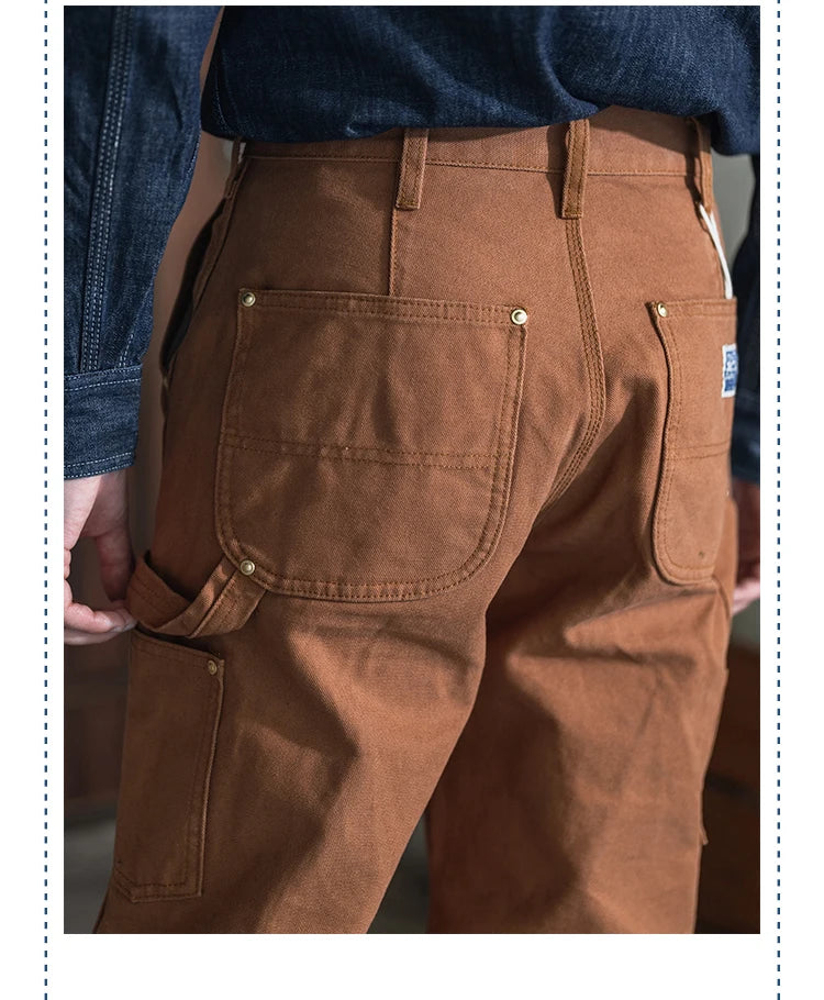 Double Knee Canvas Work Pants – Men's Heavyweight Cotton Carpenter Pants