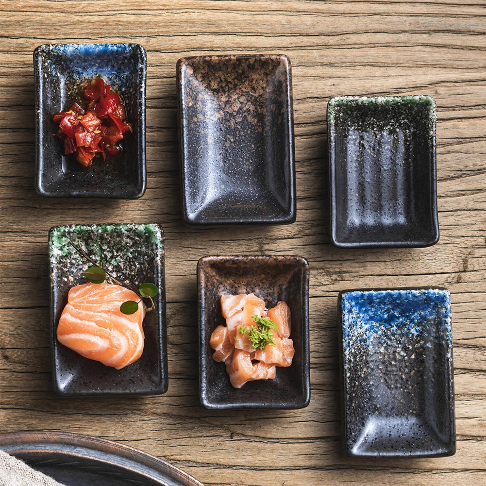 Ceramic Soy Sauce Dish – Japanese-Style Rectangular Bowl