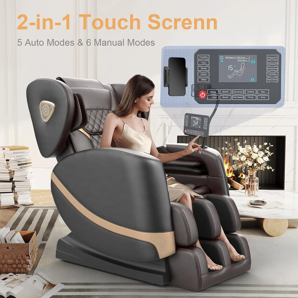 Zero Gravity Massage Chair with Heat & 14 Shiatsu Rollers