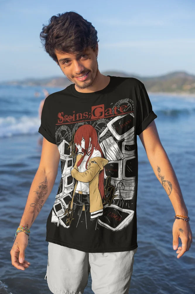 Steins;Gate Kurisu Makise Anime T-Shirt — Kawaii Waifu Soft Cotton Graphic Tee