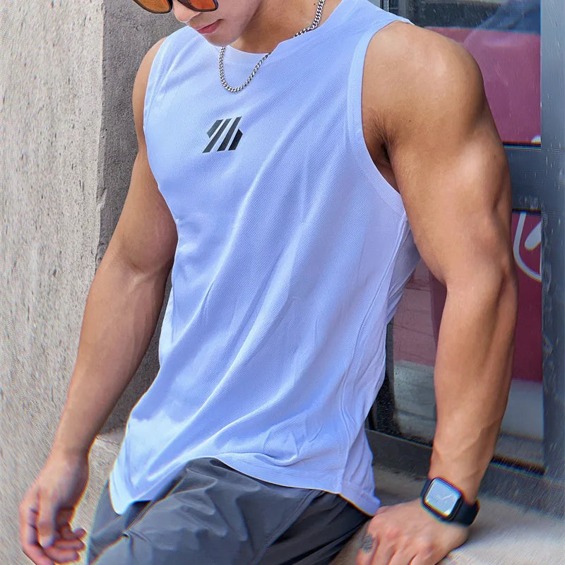 Men's Mesh Sleeveless Gym Vest — Breathable Athletic Training Top