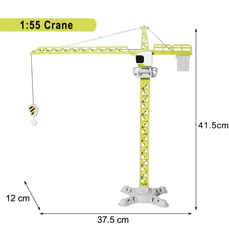 Die-Cast Engineering Vehicle Toy – Excavator, Crane, Bulldozer & Backhoe for Kids