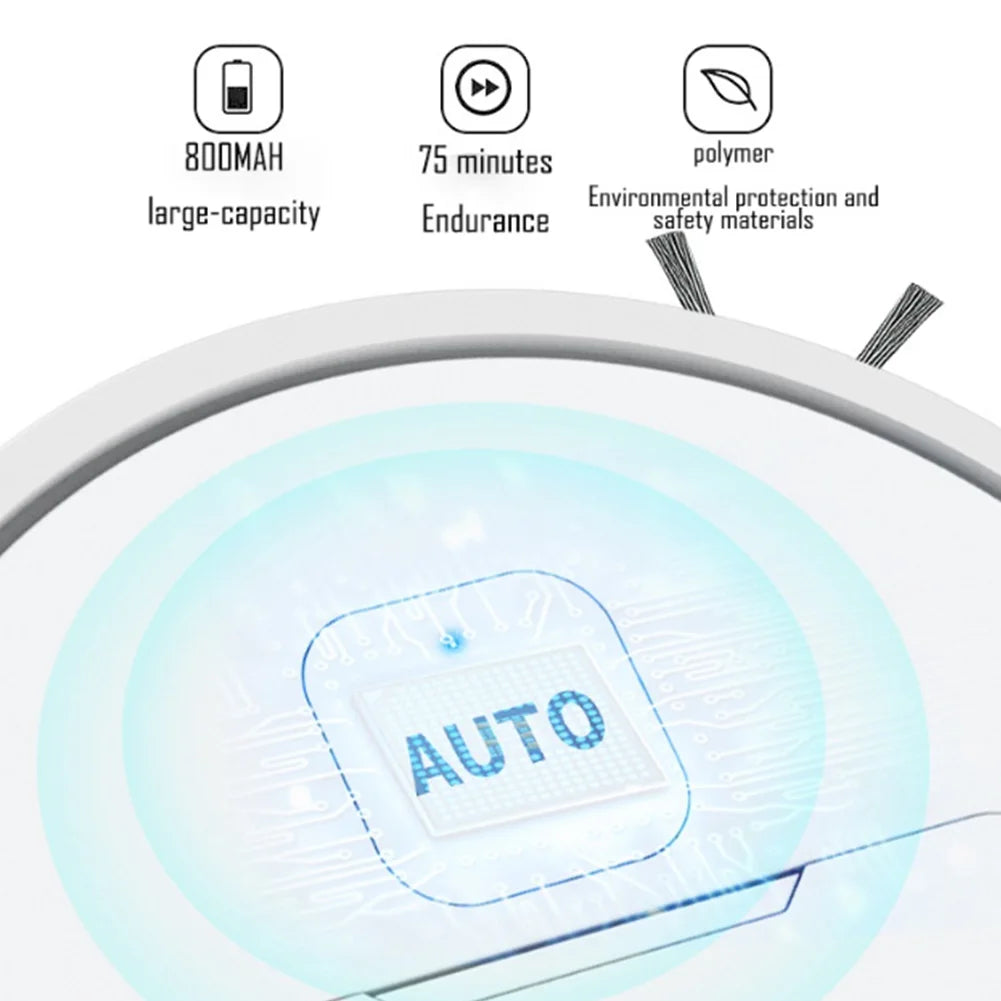 3-in-1 Smart Robot Vacuum Cleaner – Auto Sweep, Mop & Suction USB Rechargeable