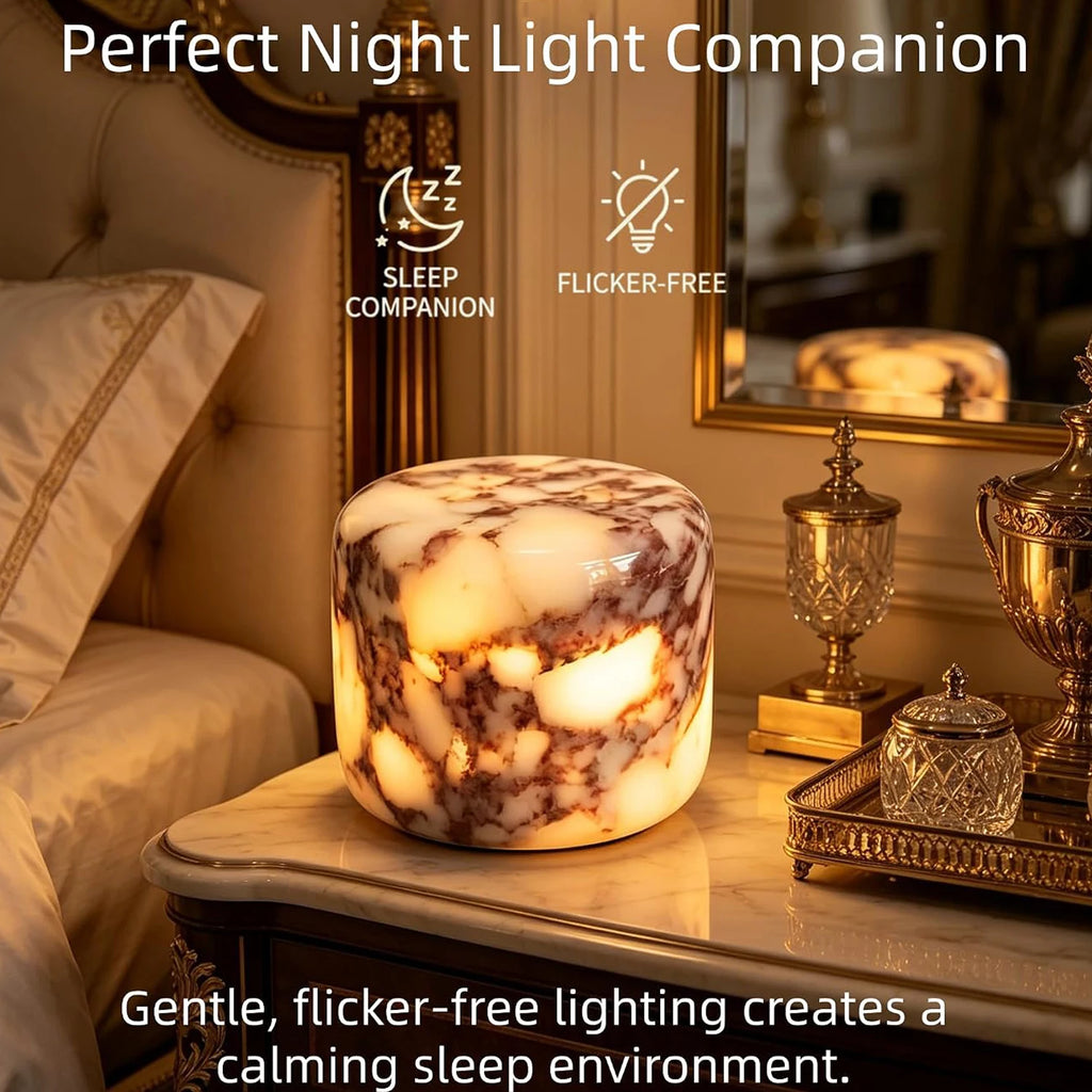 Stone Night Light – Rechargeable Touch-Control Lamp