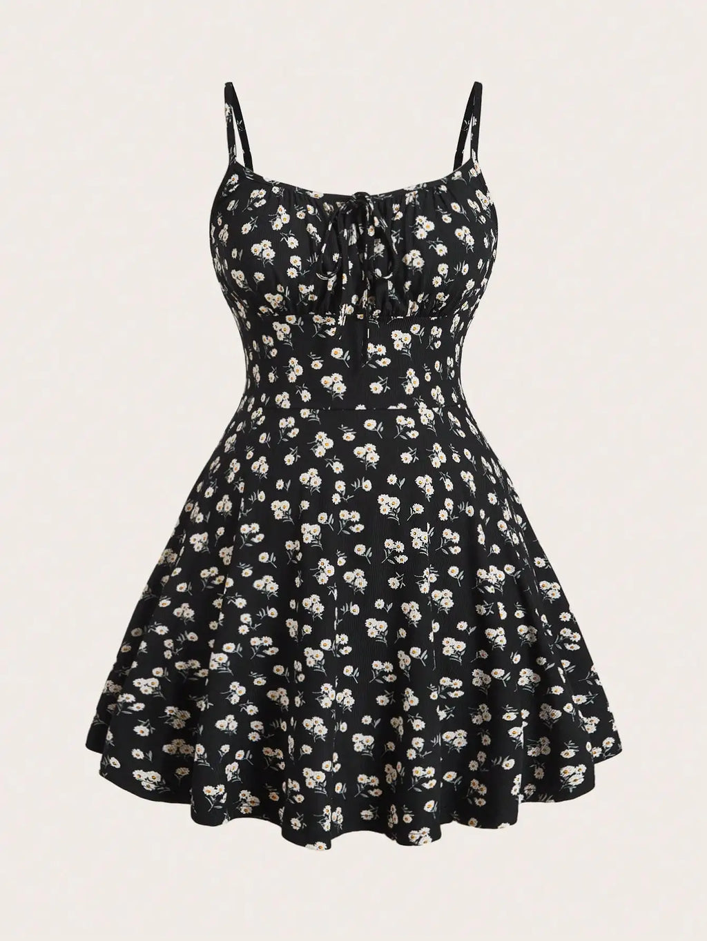 Women's Floral Elegant Sleeveless Thin Strap Camisole Dress – Casual Summer Dress