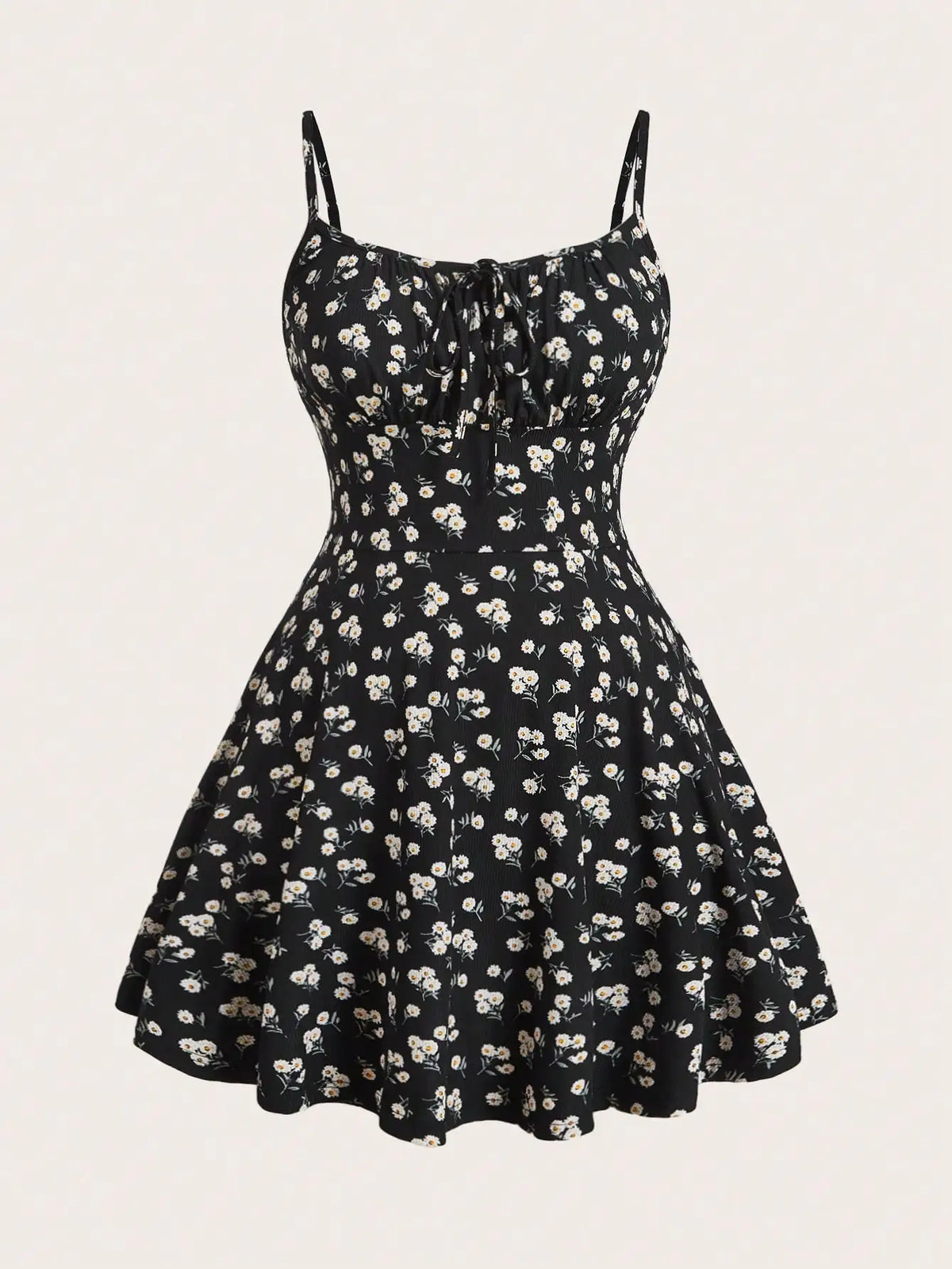 Women's Floral Elegant Sleeveless Thin Strap Camisole Dress – Casual Summer Dress