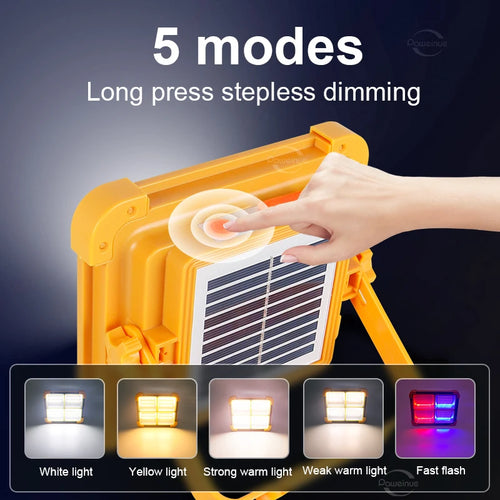 2000W Solar Rechargeable Outdoor LED Camping Lantern
