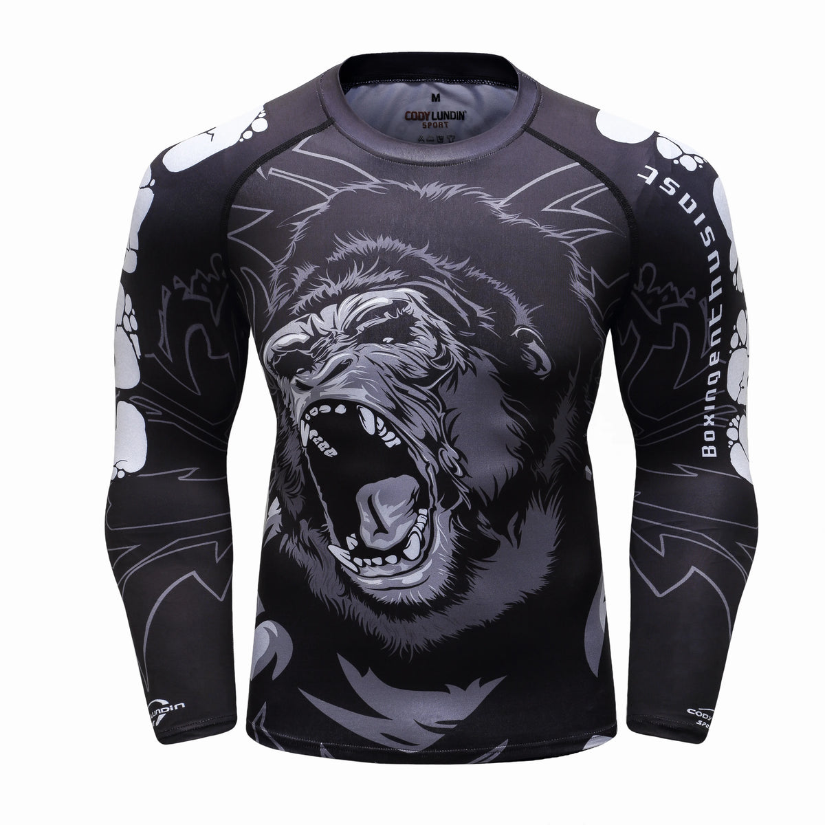 Men's MMA Rashguard BJJ 4-Piece Set – Gorilla Print Grappling Tracksuit