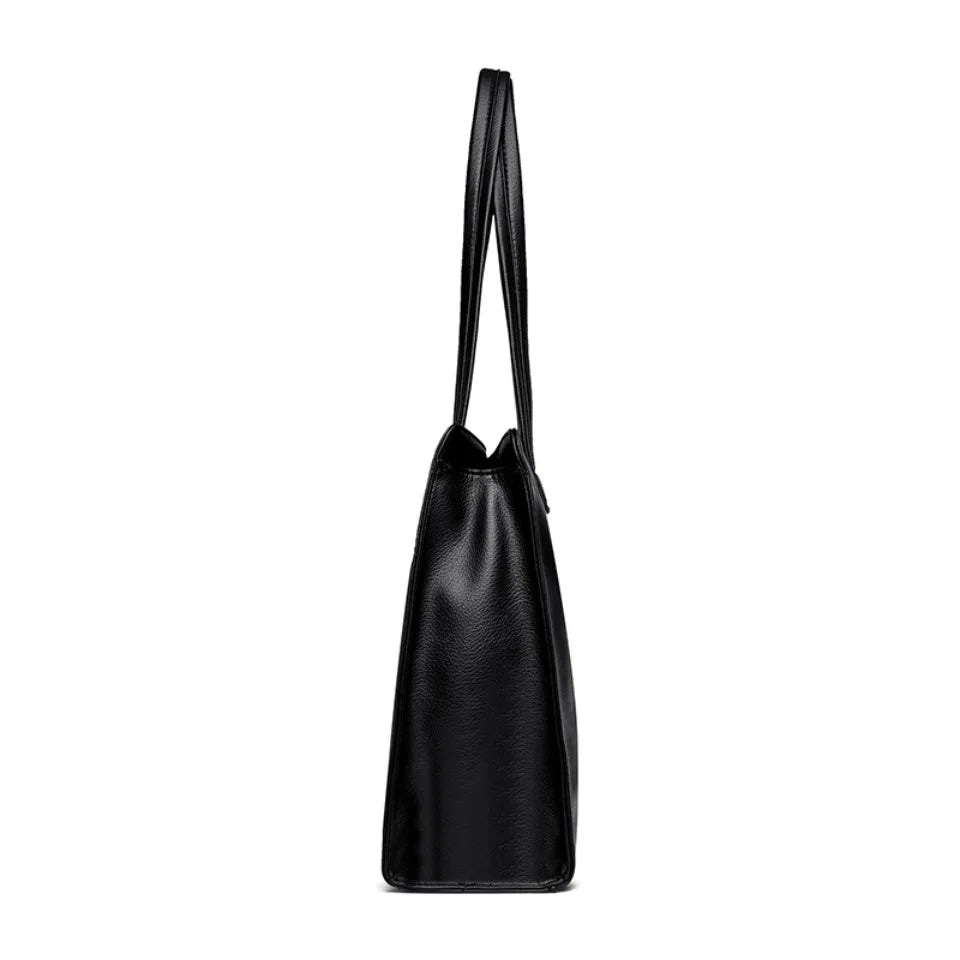 Luxury Soft PU Leather Tote Bag – Large Capacity Sequin Crossbody Shoulder Bag for Women