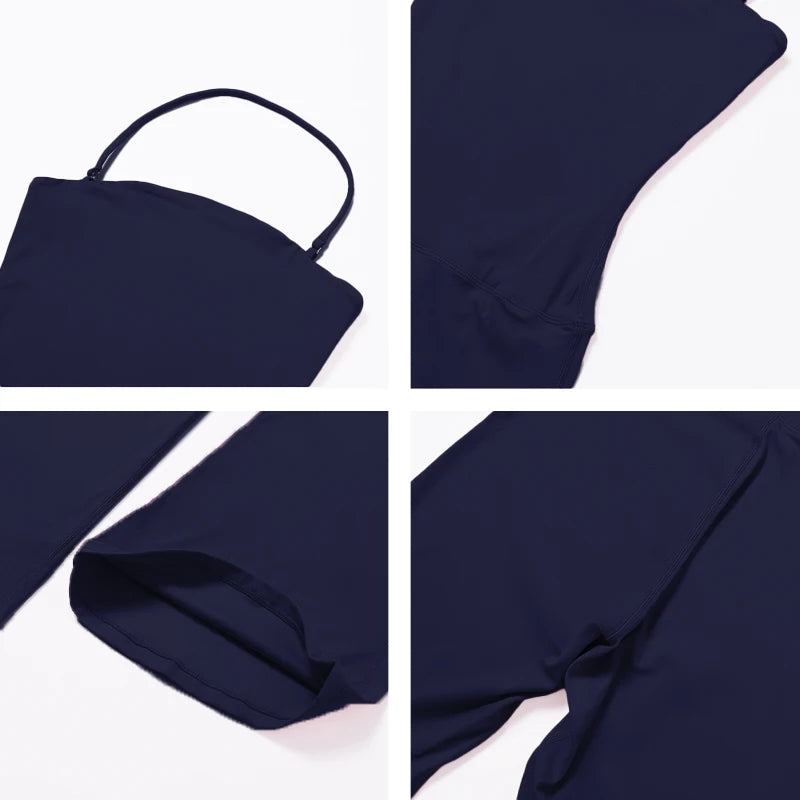 Women's Sleeveless Yoga Jumpsuit – Gym Flared Overalls Neck-Hanging Backless Sportswear