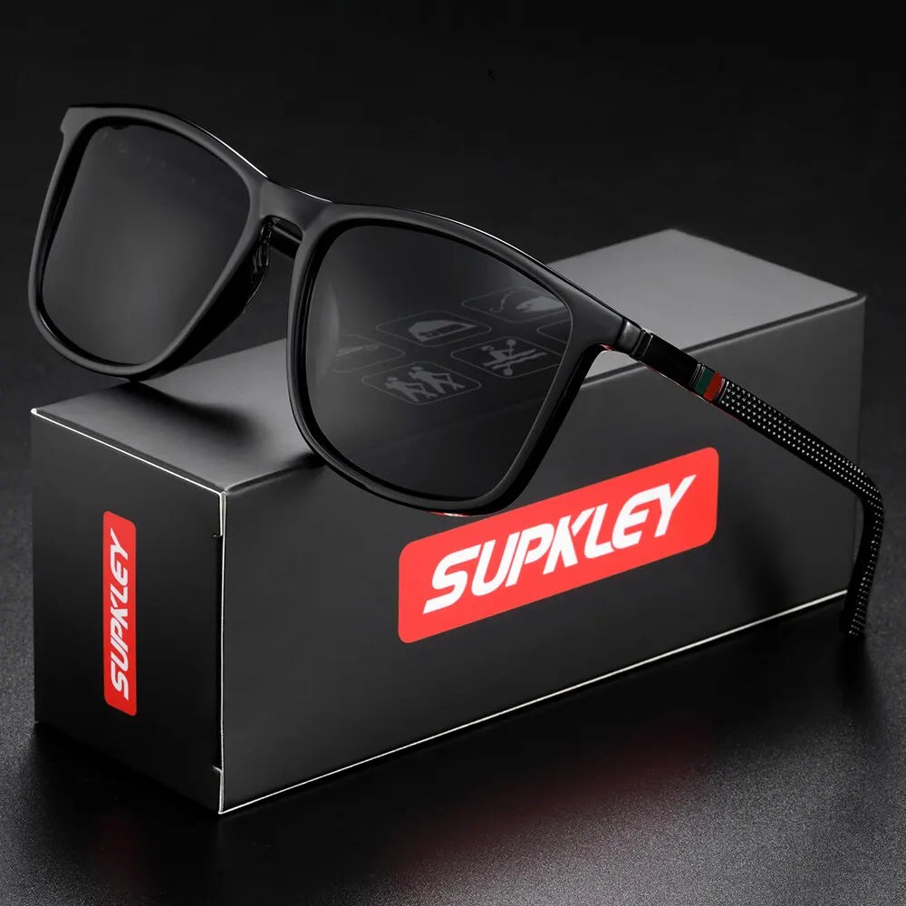 SUPKLEY Men's Polarized Square Sports Sunglasses