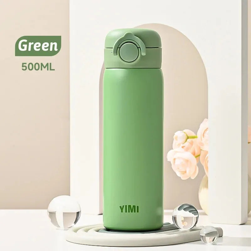 500ml 6-Layer Vacuum Thermos Tumbler – One-Touch Lid, 316 SS, Triple Seal Leakproof, Curved Spout, Soft-Touch Matte, 6 Colors