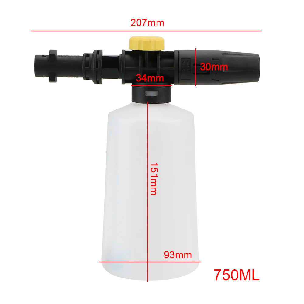 750ml Snow Foam Lance for Karcher K2–K7 Pressure Washers – Adjustable Foam Generator