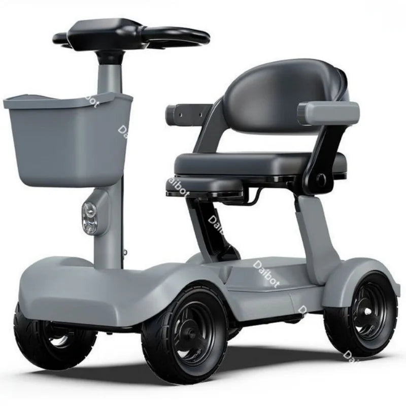 4-Wheel Folding Mobility Scooter with Baby Seat