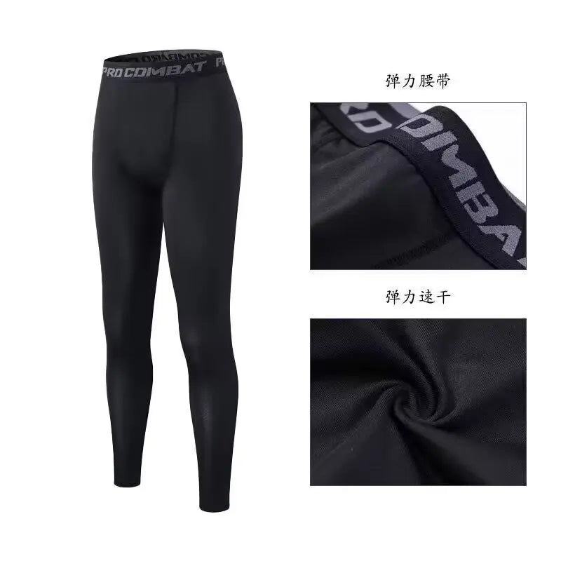 Men's High-Performance Compression Leggings — Moisture-Wicking Tights for Running, Gym & Training