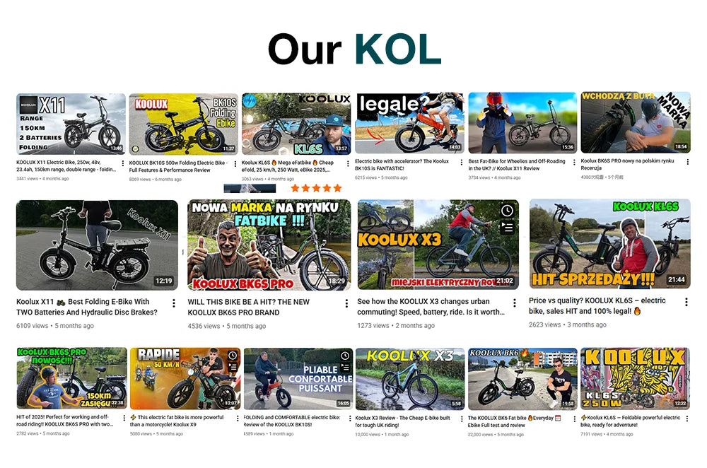 KOOLUX X9 750W All-Terrain Fat Tire Electric Mountain Bike — 48V 15.6Ah 20" Full Suspension, 150km Range