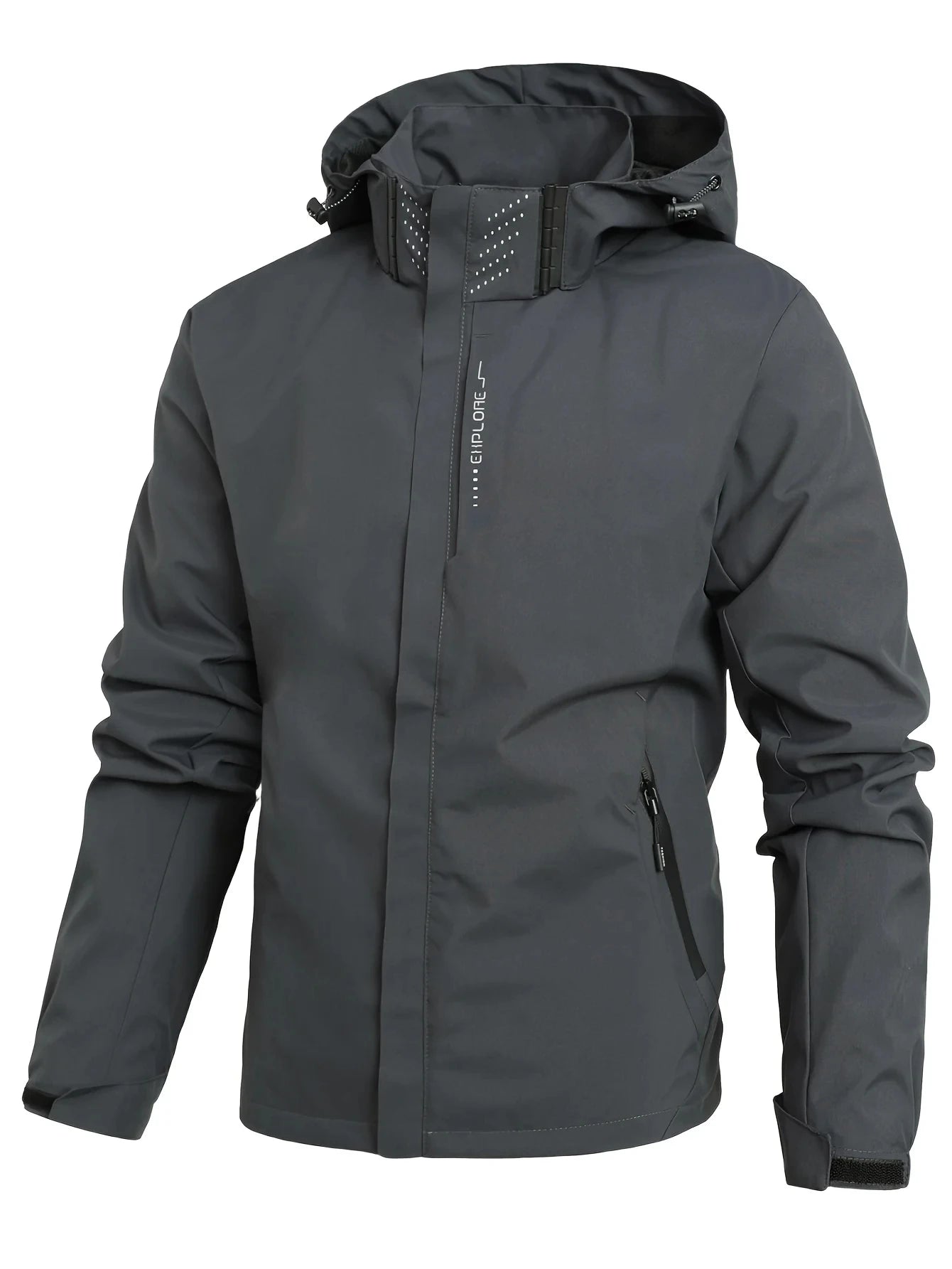 Men's Lightweight Waterproof Hooded Rain Jacket — Packable Outdoor Shell