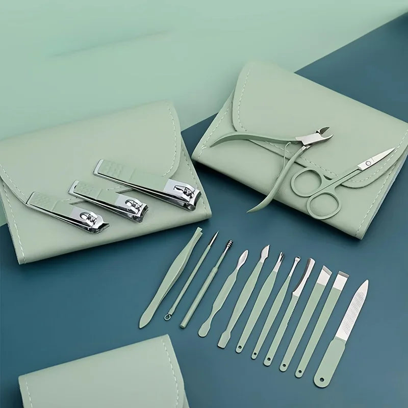 16-Piece Professional Nail Clippers & Cuticle Nippers Set – Manicure & Pedicure Kit with Travel Case