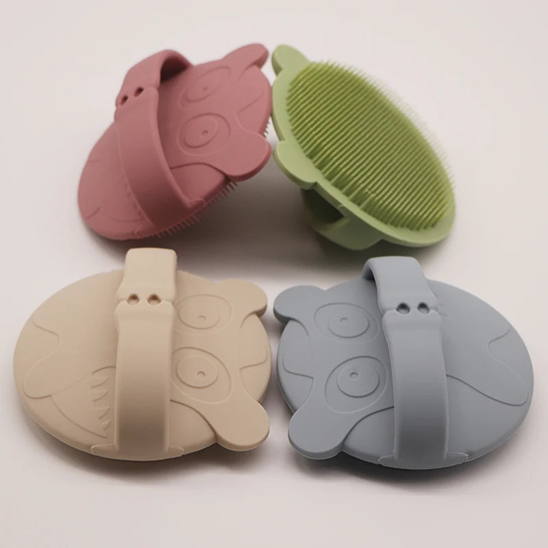 Dinosaur Silicone Scalp Massager Shampoo Brush – Soft Bristles for Dandruff Removal & Hair Growth