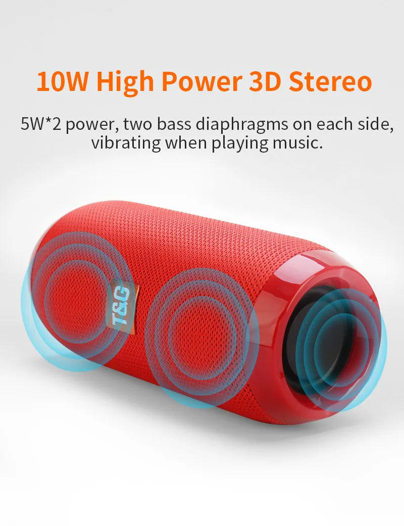 Wireless Portable Bluetooth Speaker — 360° Sound, Waterproof & Long Battery Life