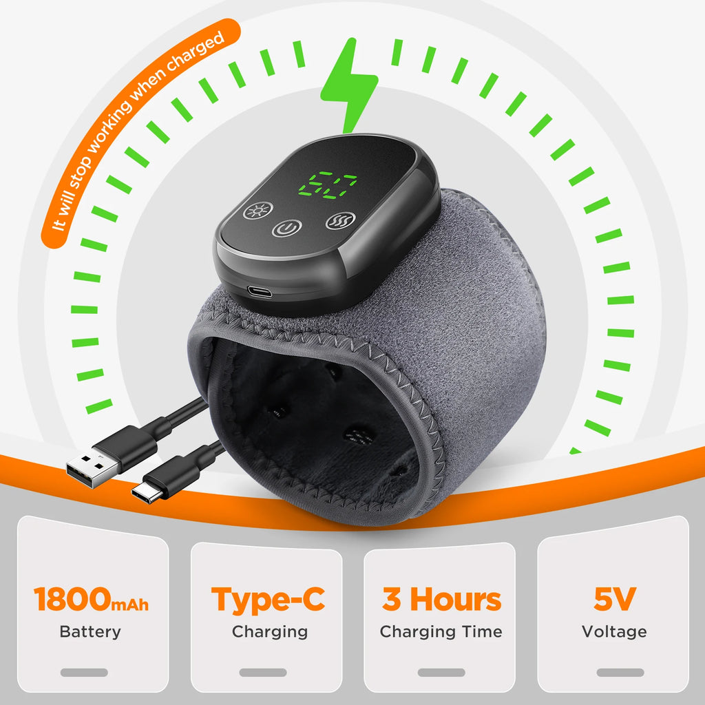 Electric Heating Wrist Massager – Vibration Relief for Carpal Tunnel & Fatigue