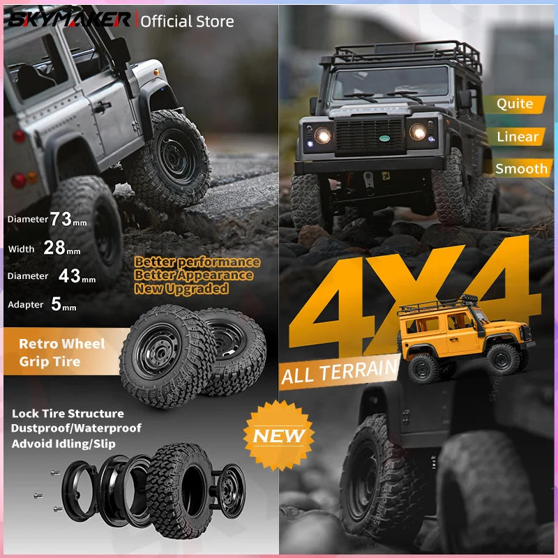 MN99S 1:12 Scale 4WD RC Rock Crawler Truck – Remote Control Off-Road Defender Car