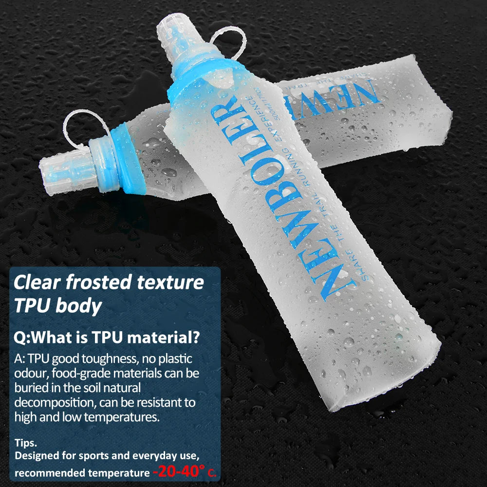Outdoor Collapsible Silicone Water Bottle — 150–750ml Running Camping Hiking Travel Bottle